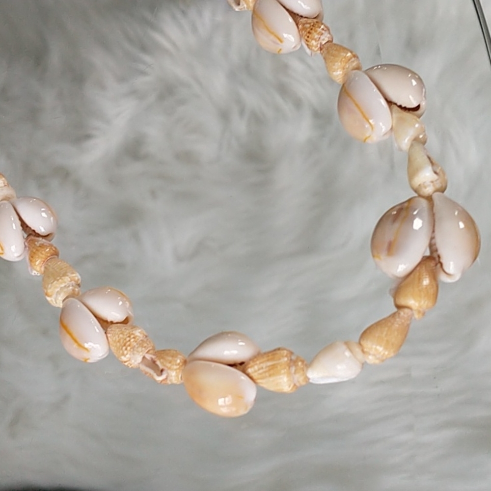 Long Seashell Lei Beach necklace